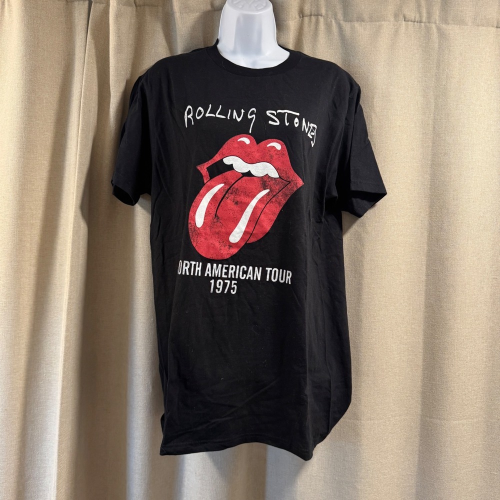 NWT Rolling Stones North American Tour 1975 Graphic T-Shirt Rock Band‎ Tee